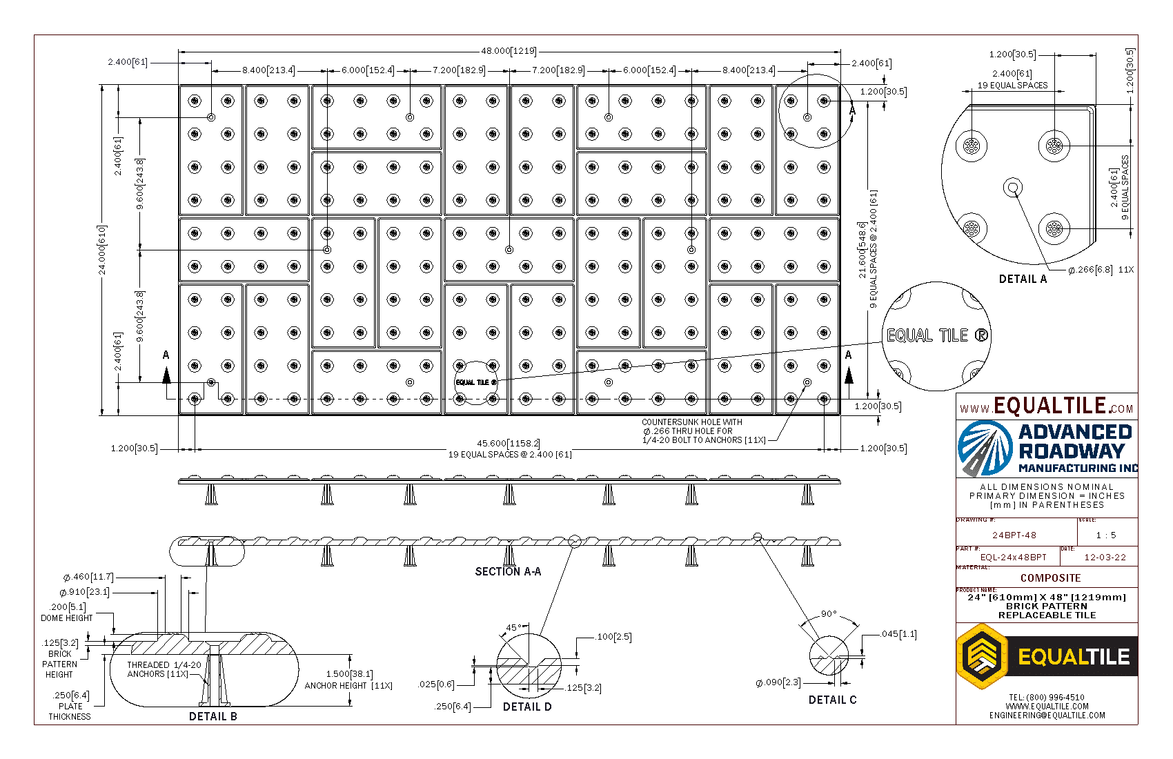 Brick Paver Tile 2X4