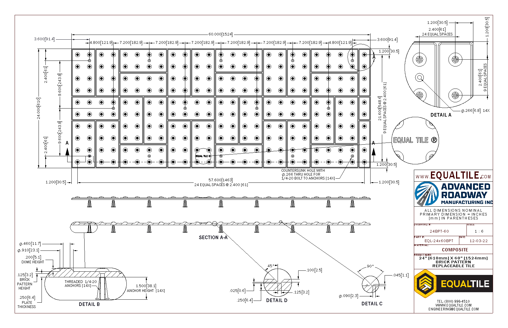 Brick Paver Tile 2X5