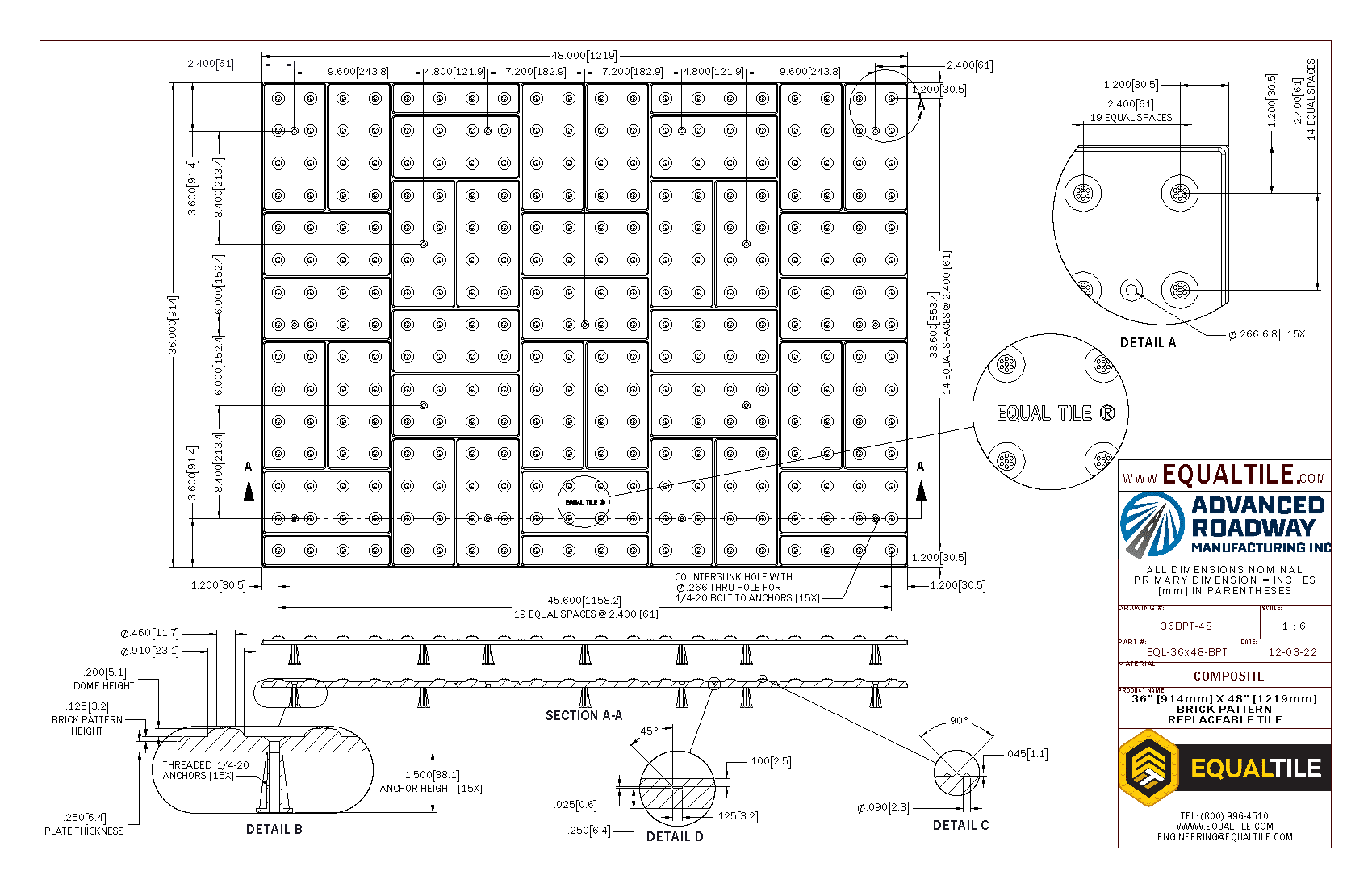 Brick Paver Tile 3X4
